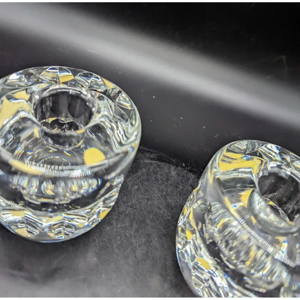 2  Kosta Boda‎ Sweden Ann Goran Warff Design Candle Holders